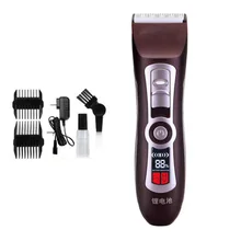 Профессиональный триммер для волос, машинка для стрижки, точная направляющая для стрижки, Расческа с ЖК-дисплеем, защищающая кожу, 100-240 В