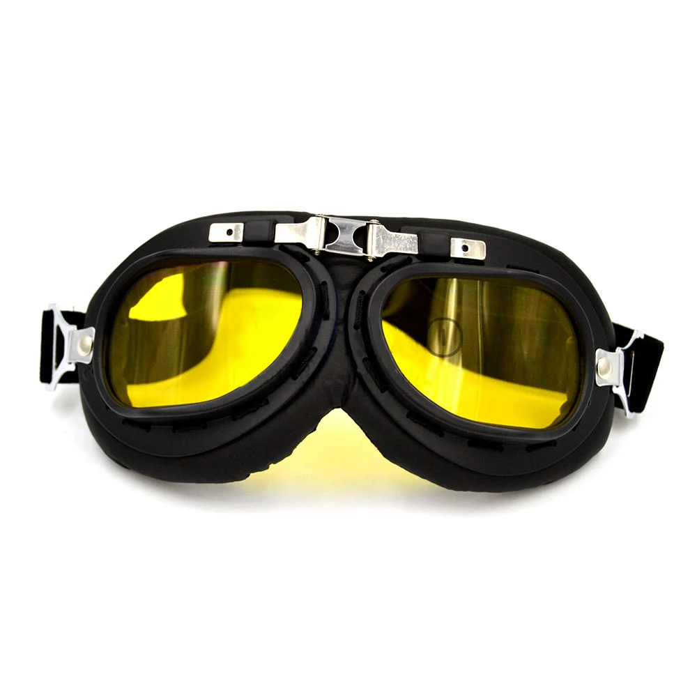 BJMOTO, ретро очки для мотоцикла, очки, очки для мотоцикла, очки для мотоцикла, очки для Harley, стиль, шлем для мотокросса - Цвет: Yellow Goggles