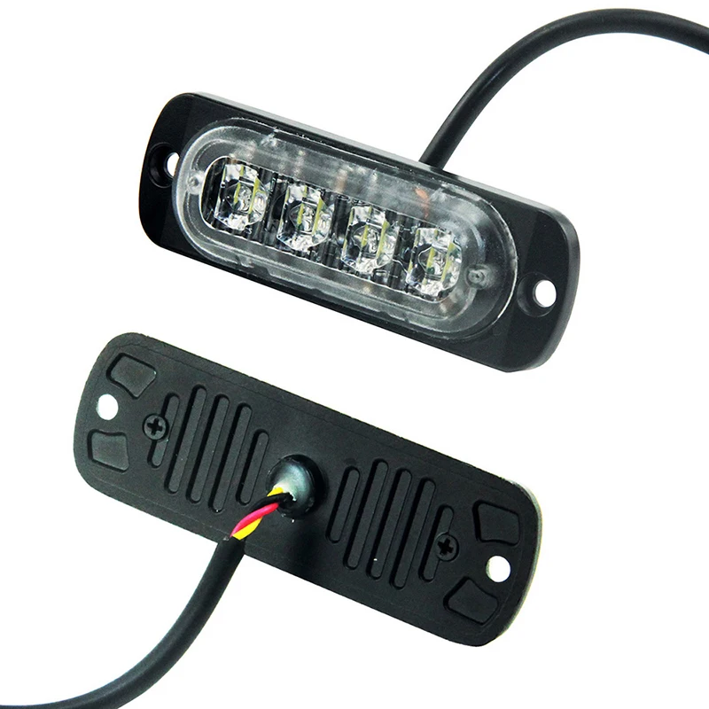 LED Truck Trailer forklift Red Rear Tail Brake Light Square Side Marker Truck Trailer Submersible external lamp Car Truck Warning Light warning light Car flash Police Emergency flasher Strobe Emergency Grille (4)