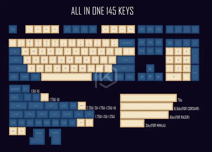 Dsa pbt топ печатные легенды PBT брелки лазерная гравировка для gh60 poker2 xd64 87 104 xd75 xd96 xd84 cosair k65 k70 razer blackwidow - Цвет: All in One 145 keys