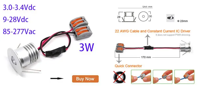 Conduziu a Luz do Armário Conduziu a Luz do Ponto de 15mm Dimmable w Mini Downlight Recesso Led Férias Luz 5 Anos Warrranty Ac85-265v 6 Pcs 1 19 China led spot Suppliers