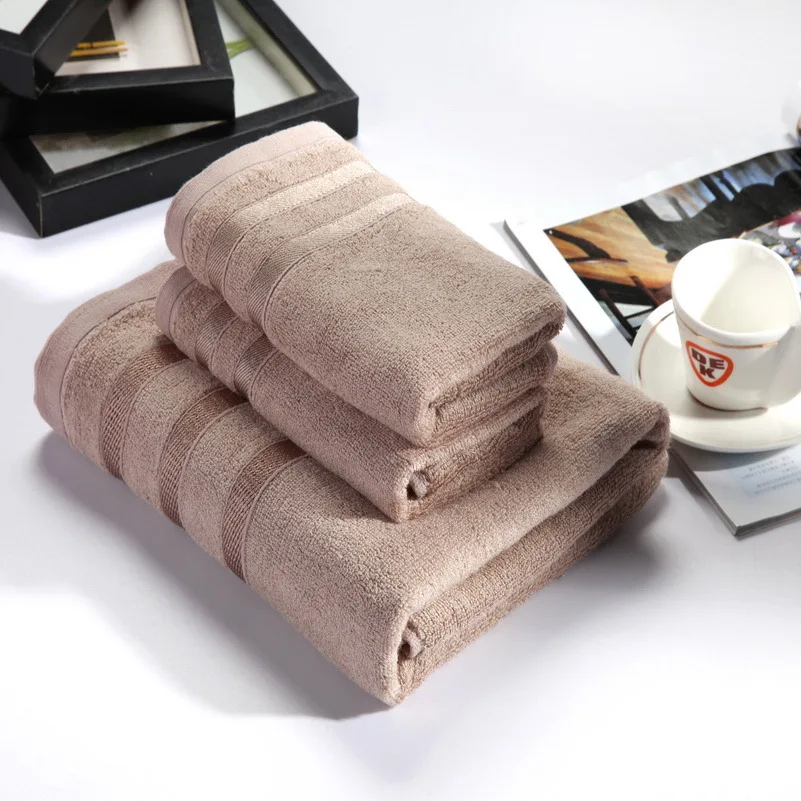 

Morigins Luxurious Home Textile Towels 100% Cotton Soft Towel Sets Fashion Set of 3 Gray Bath Towels Absorbent 70X140CM Towel T2
