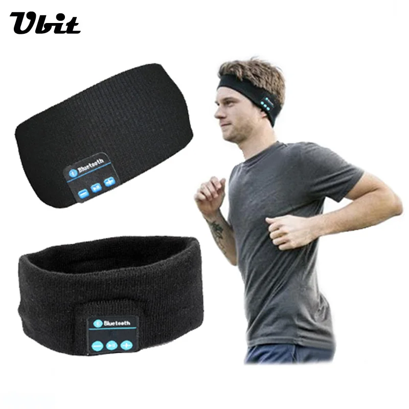 Ubit Smart Wearable Headphone Stereo Magic Music Headband Sports Bluetooth Wireless Headset With mic Answer Call for SmartPhone