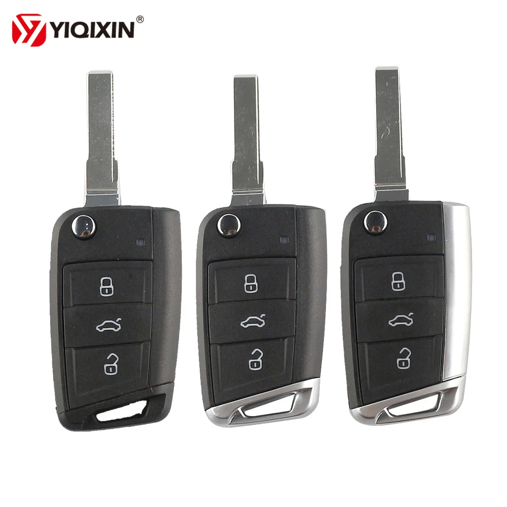 

YIQIXIN 3 Button Flip Folding Remote Car Key Shell Replacement For Volkswagen VW Golf 7 4 5 GTI MK7 Skoda Octavia A7 Seat