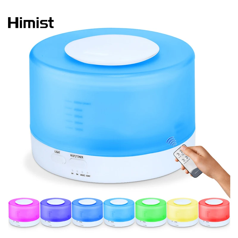 

HIMIST 500ML Electric Air Humidifier with Remote Control Essential Oil Diffuser Aromatherapy LED Lamp Ultrasonic Cool Mist Maker