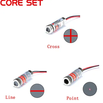 650nm 5mW Red Point / Line / Cross Laser Module Head Glass Lens Focusable Focus Adjustable Laser Diode Head Industrial Class 1
