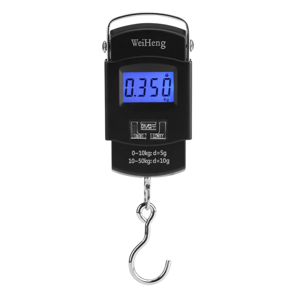 50KG 10g Electronic Portable Digital Scale Hanging Hook Fishing Travel