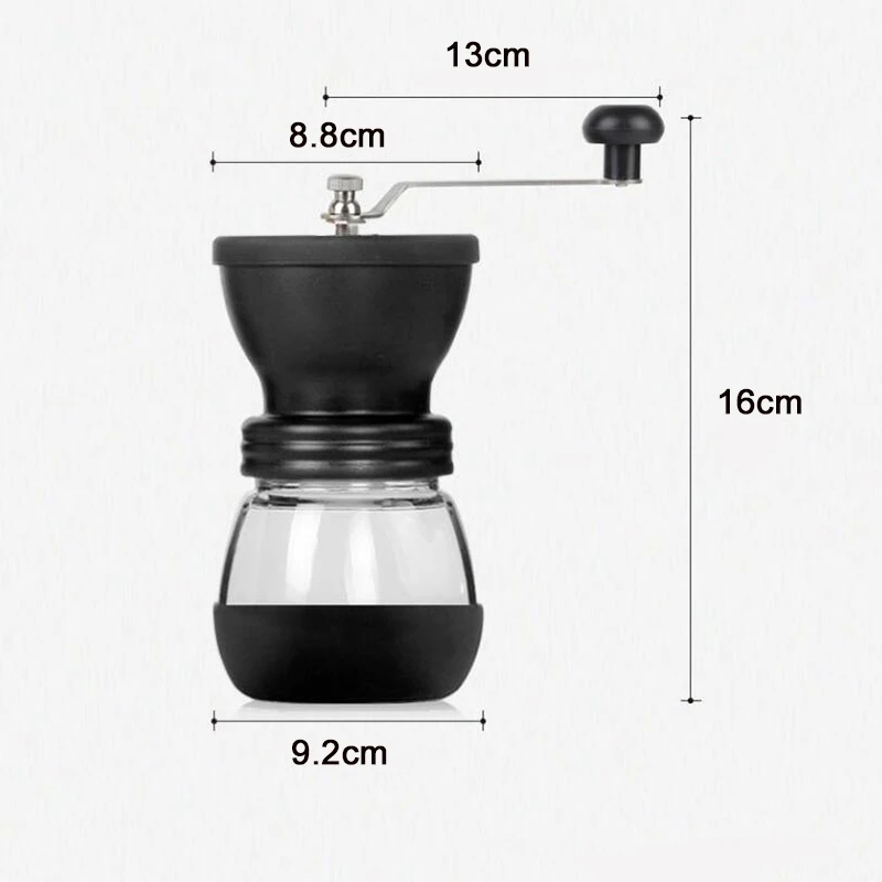 Ручная кофейная мельница для приправ кофемолка портативная ручная кофемолка керамическая для эспрессо со стеклянными горшочки с крышкой