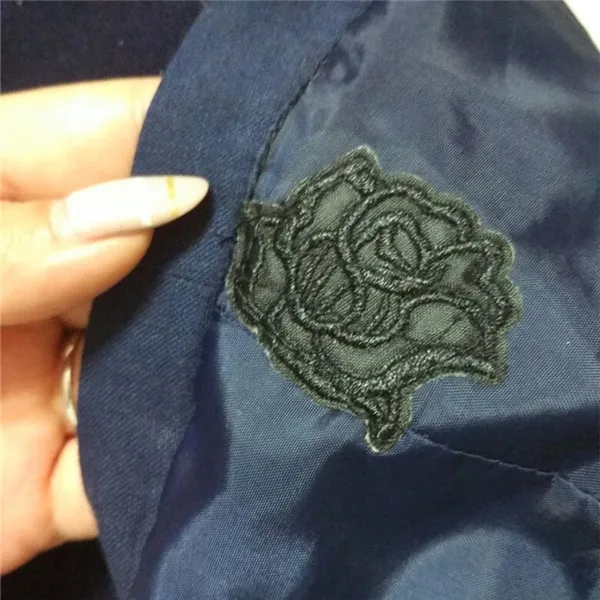 Lace Flowers Black White and Pink 3 sizes Iron on Cloth Patches - Buyers Show 1 after