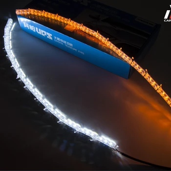 

Car Styling Top Quality AES Daytime Running Light DRL Foldable 2PCS Super Bright Flowing LED DRL Light Daytime Running Light