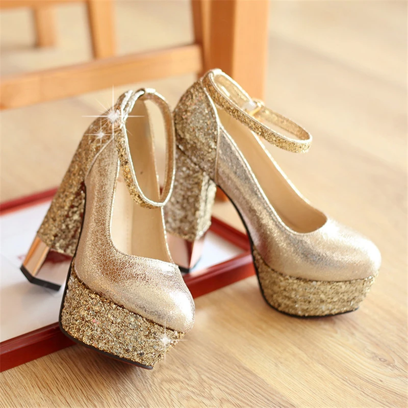 SARAIRIS/ элегантное большого размера 42, шикарные, на высоких каблуках вечерние; женская обувь; женские туфли на платформе; туфли с ремешком на лодыжке, вечерние свадебные туфли-лодочки