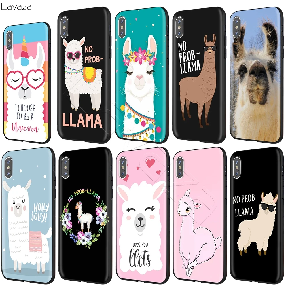 

Lavaza No Prob Lama Llama Alpacas Case for iPhone 11 Pro XS Max XR X 8 7 6 6S Plus 5 5s se
