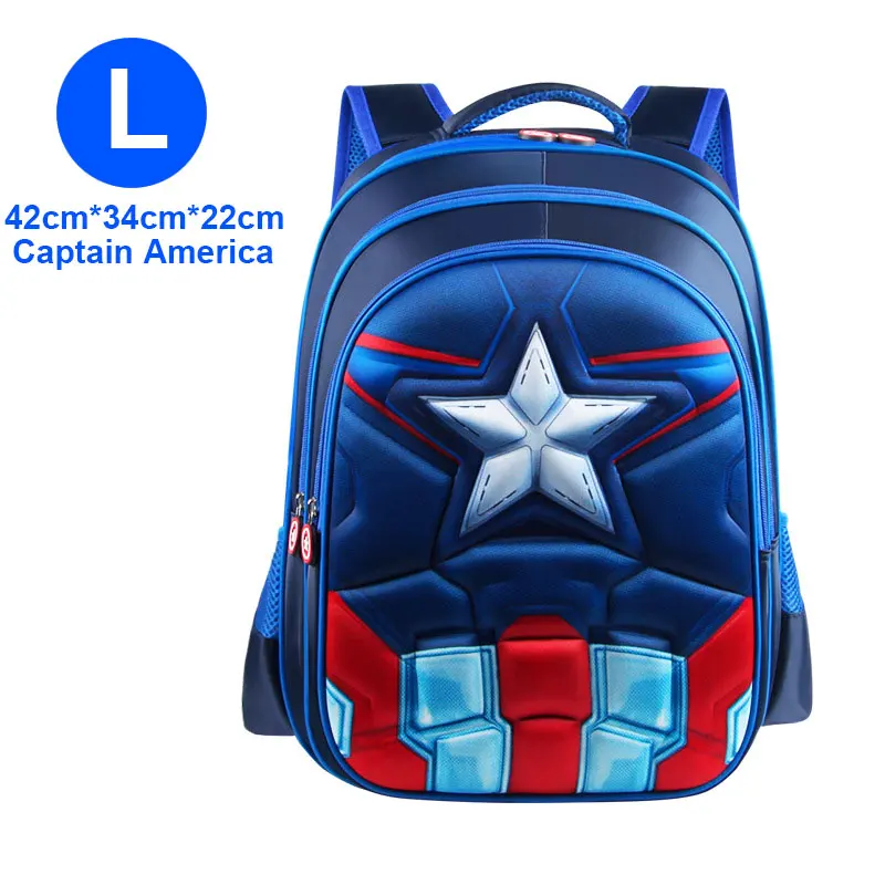  New Children School Bag Boys Girls Captain America Cartoon Kindergarten Schoolbags Kids Orthopedic  - 33055379490