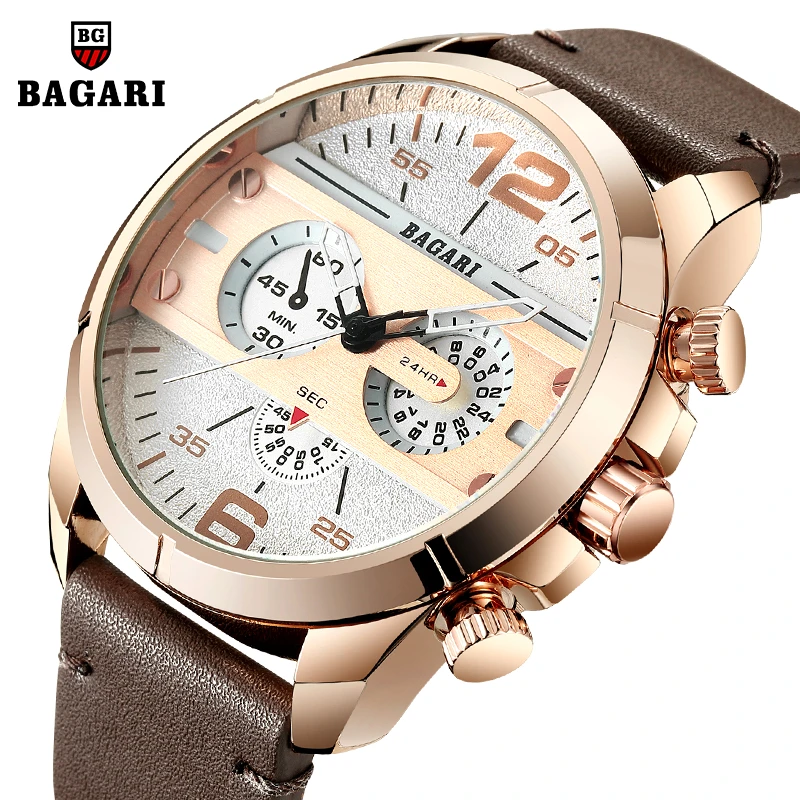 

Mens Watches Top Brand Luxury Quartz Watch Leather Military Sport wristwatch Waterproof Clock Male Gold watch Relogio Masculino
