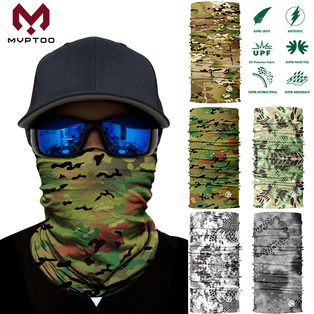 

3D Seamless CP Camouflage Magic Bandana Face Mask Motorcycle Skiing Riding Scarf Tube Neck Gaiter Shield Anti-UV Sun Warmer Men