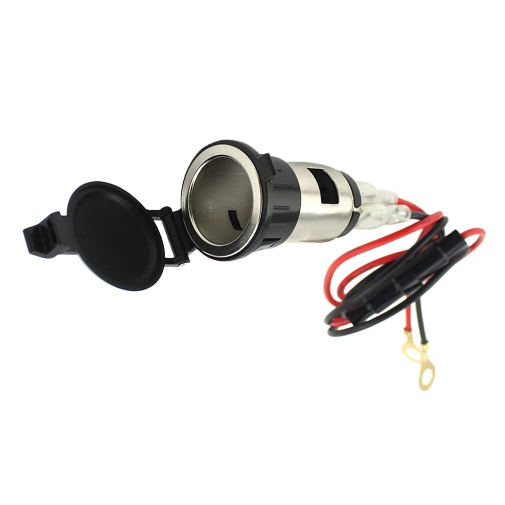 

12V Car Motorcycle Cigarette Lighter Power Socket Outlet Plug with Fuse Wire