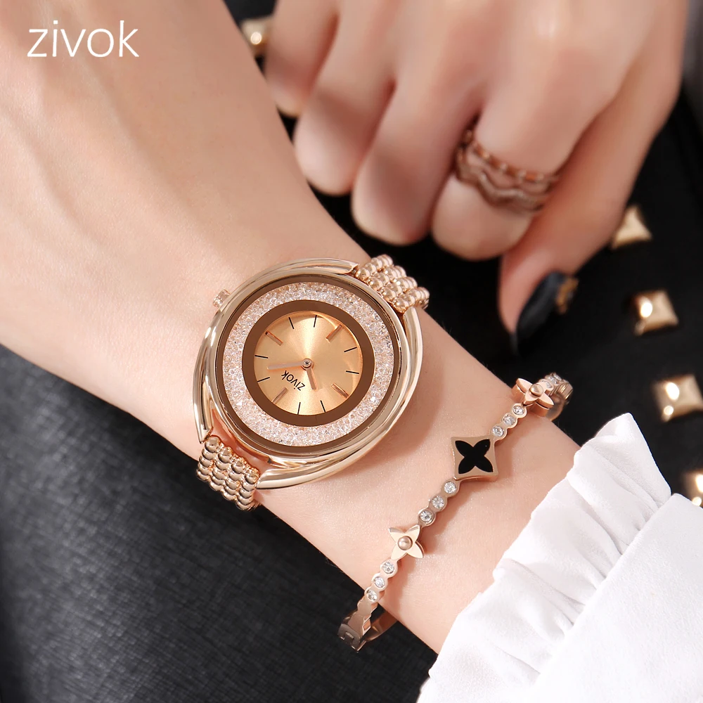 

Top Brand MEGIR's sub-brand ZIVOK Luxury Women Bracelet Watches Brand Fashion Quartz Lovers Wrist Watch Clock for Women Girls