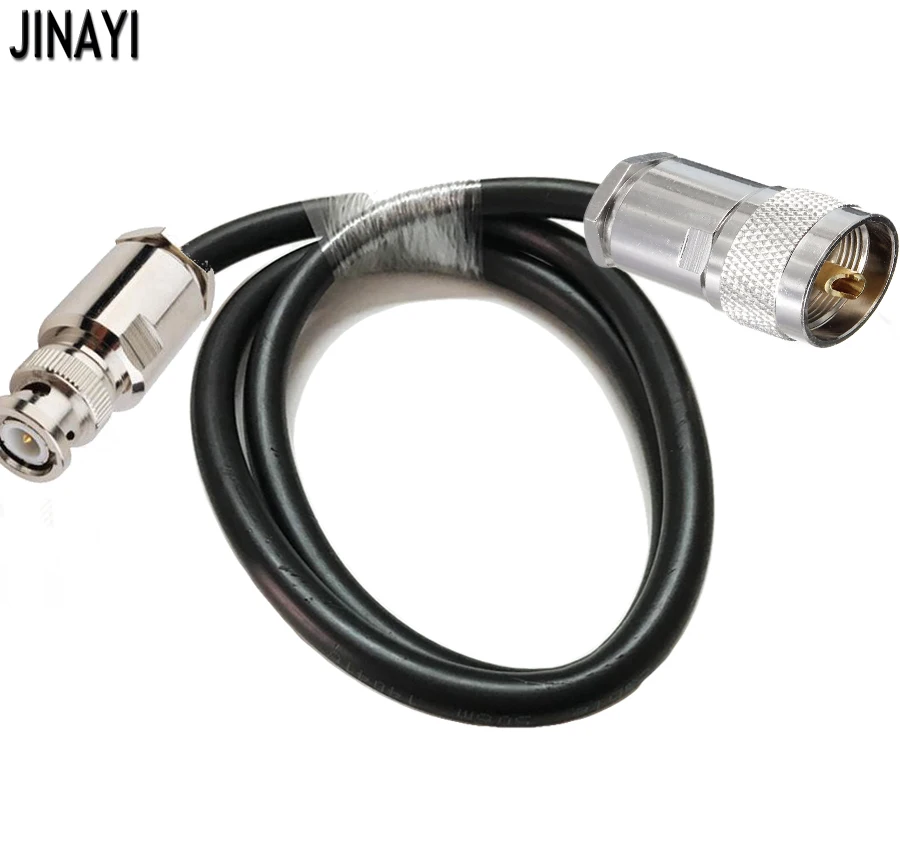 UHF PL259 male to BNC male Clamp Connector RF Coax Pigtail Antenna