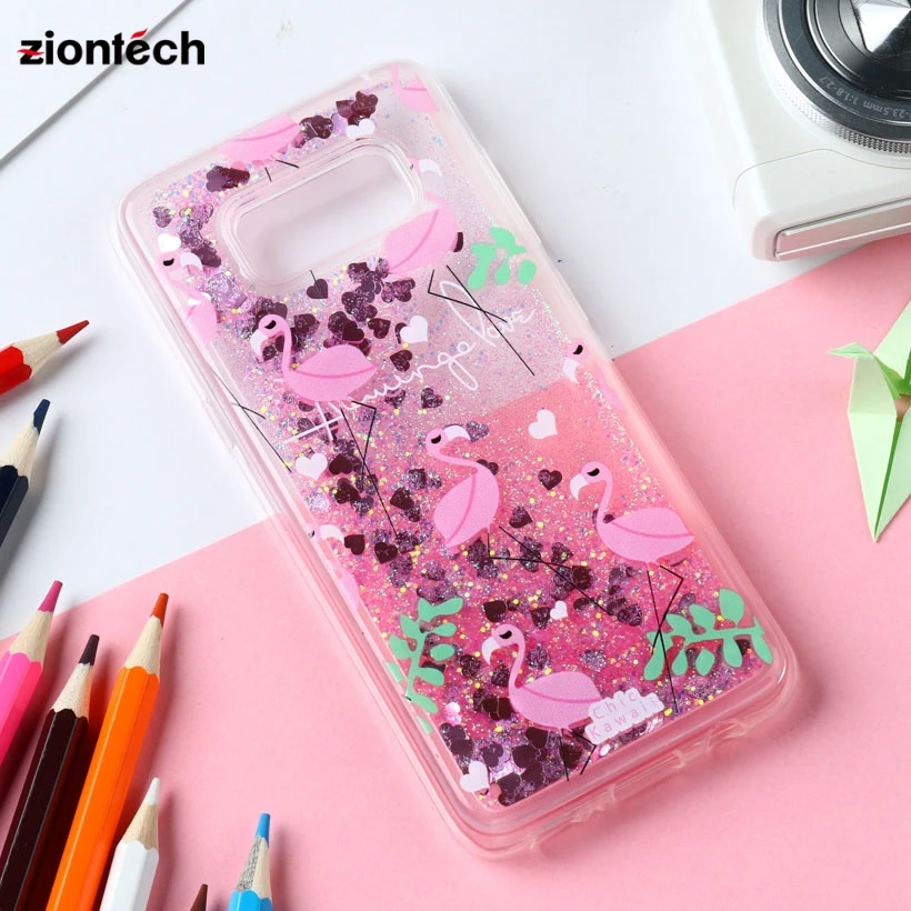 

Soaptree Cases For Samsung S5 S6 S7 S8 S9 Edge Plus Case For Note 4 5 8 9 Glitter Liquid Soft TPU Covers