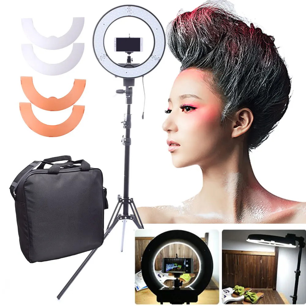 

Studio 13.5" 34cm 40W Dimmable LED Ring Light with Tripod Stand + Camera Phone Holder for Photography Video Photo Makeup Selfie