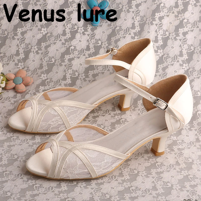 ivory lace sandals