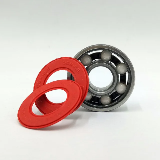 8 Cuscinetti Ceramica Per Skateboard - ABEC 9, 608 RS, 8x22x7 Mm - Per Longboard E Pattini