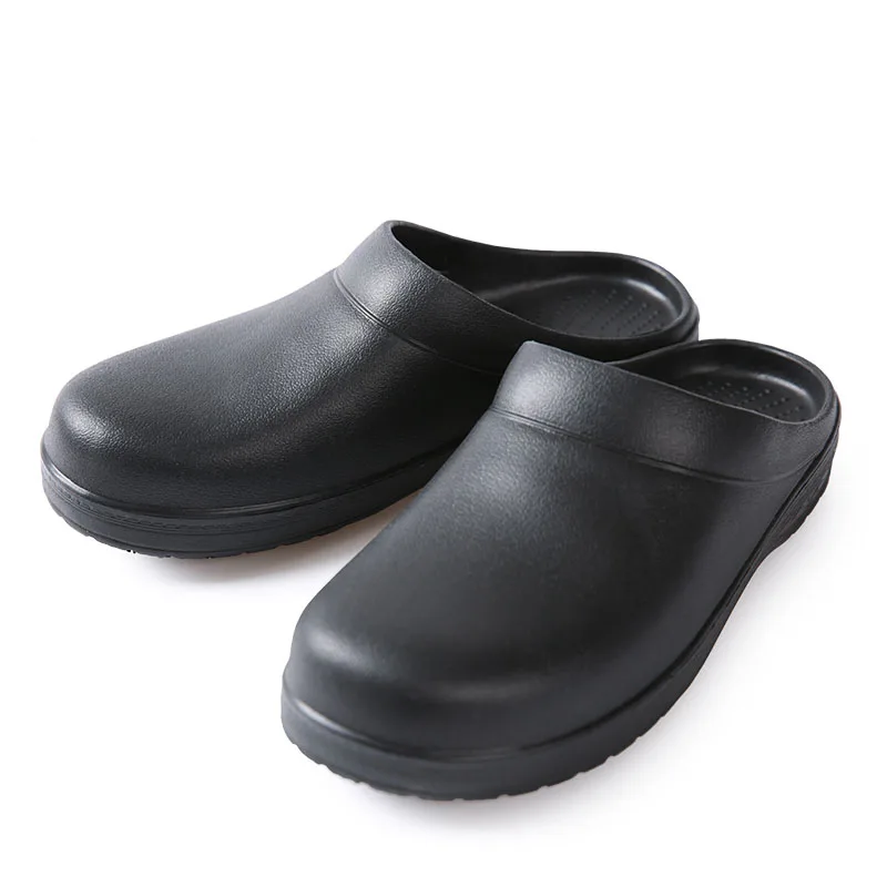 Женская Классическая хирургическая обувь, антибактериальная обувь, медицинская обувь, безопасные хирургические сабо, Рабочая обувь для уборки, обувь для шеф-повара для женщин, унисекс - Цвет: black