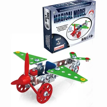 

3D Metal Aircraft Car Model Assembly Building Blocks Children Metal Assembled Manual DIY Toys Educational Creative Toys For Gift
