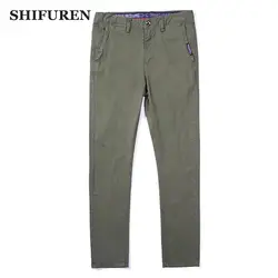 SHIFUREN Для мужчин повседневные хлопковые штаны комбинезон со множеством карманов брюки-карго брюки полной длины мужской брендовая одежда