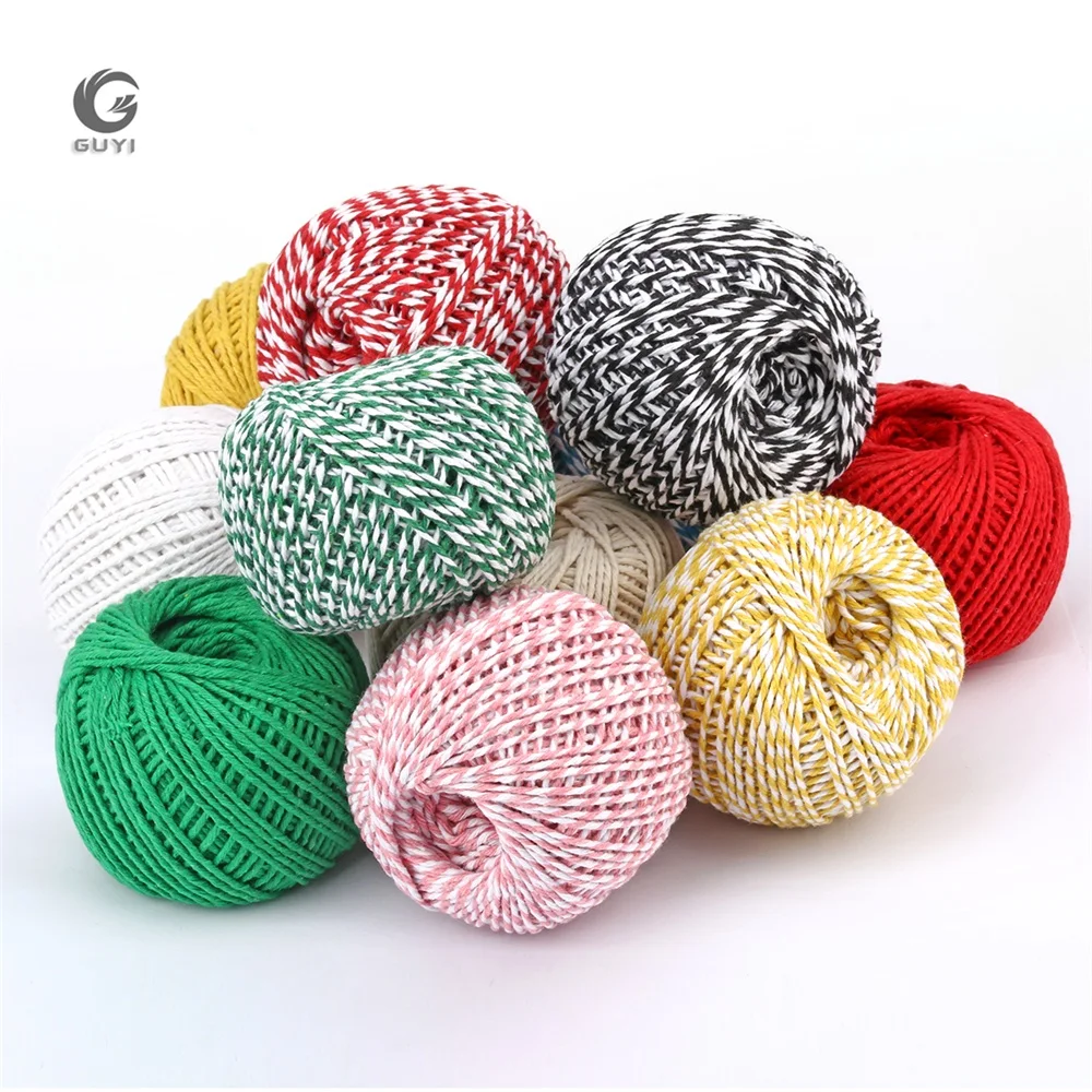 Cotton Rope Macrame 1 Roll 100 Yards 2mm Colorful Twisted Cotton Rope Twisted DIY Macrame Cords