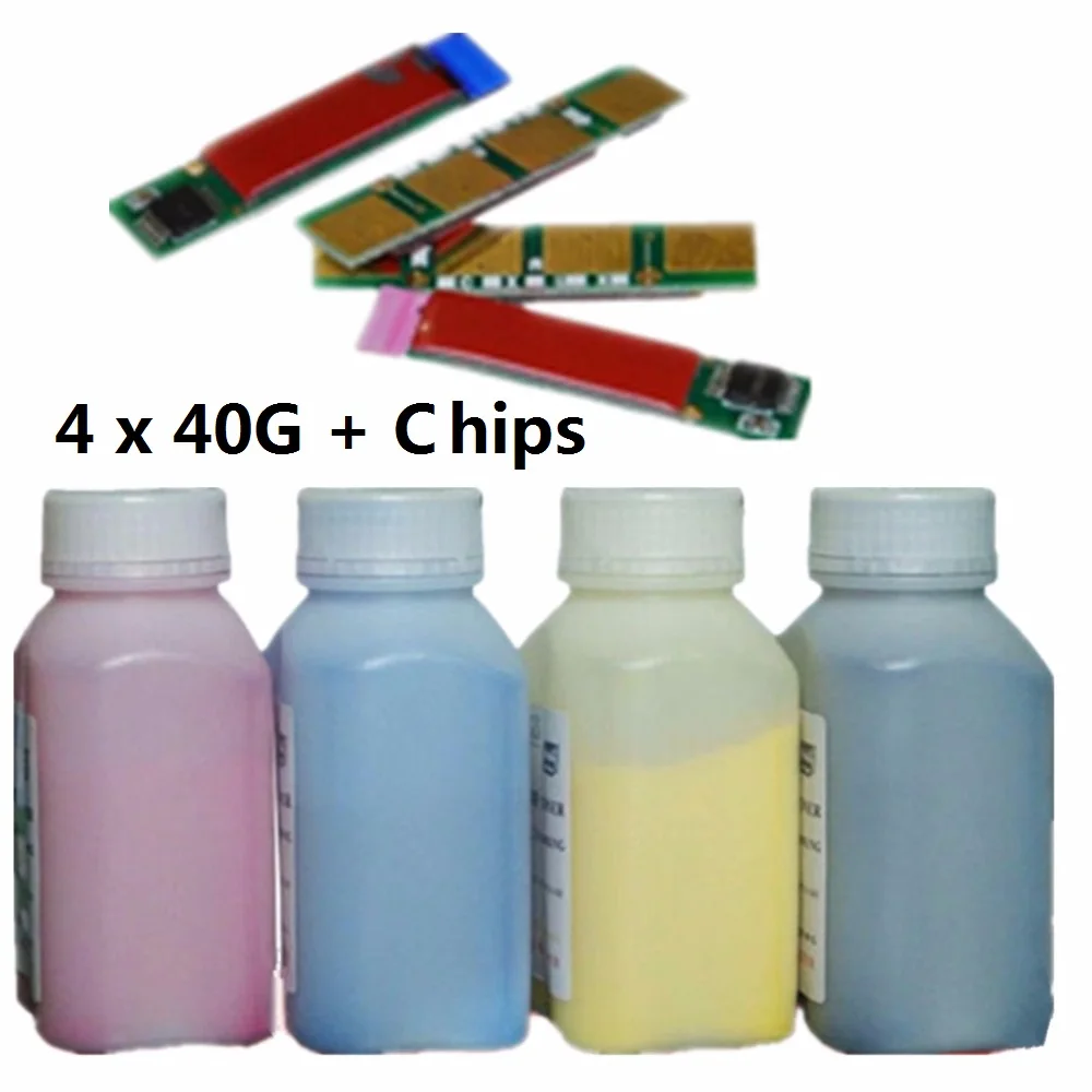4 x Тонер Заправка лазерного порошка наборы+ чипы для samsung CLX 3185 3185FN 3185FW 3185N 3185 Вт 3186 3186N 3186FN 3180 CLT407 принтер - Цвет: CHIP