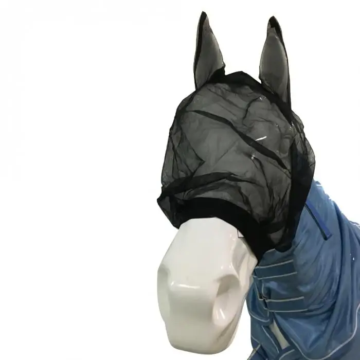 Недавно лошадь тихой езды анти Fly маска с аксессуары для ушей для мул осел 19ing