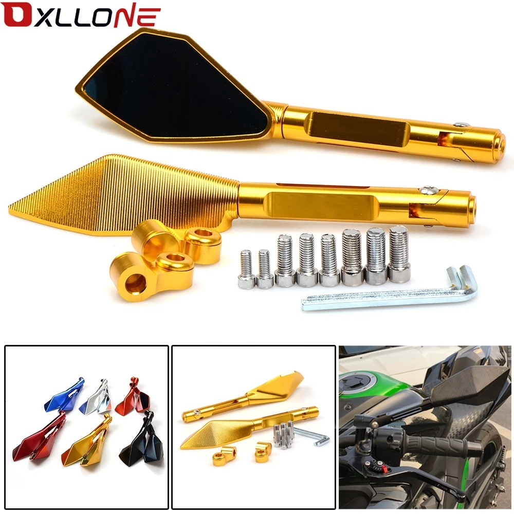 

Motorcycle Mirror View Side Rear Mirror 22\24mm Handle bar For YAMAHA YZF R1 R6 R3 Kawasaki ER6F ER6N ER 6N 6F Z800