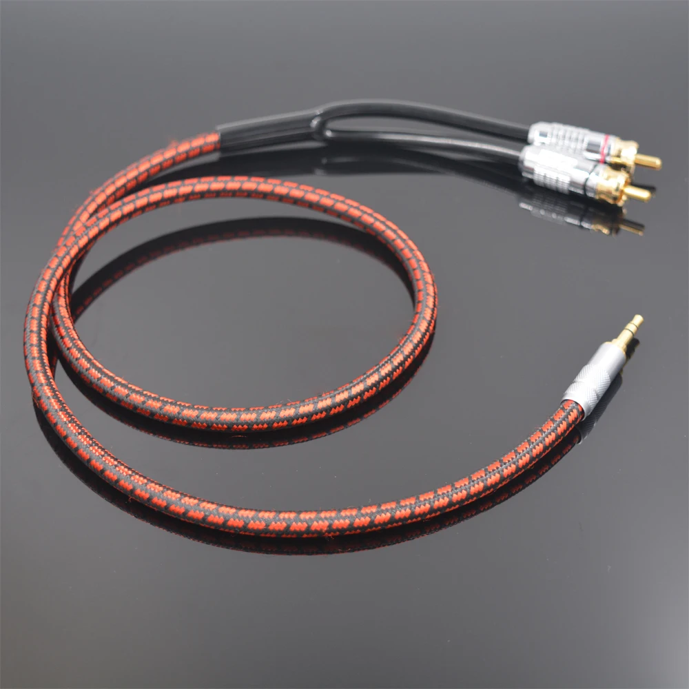 Стандарт MonsterProlink 100 стерео 3 5 мм до 2RCA аудио Y образный кабель красный для MP3 CD DVD TV
