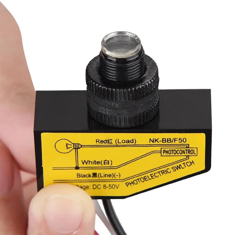 F50 8 50V DC Photoelectric Switch Photocell Automatic Light Control