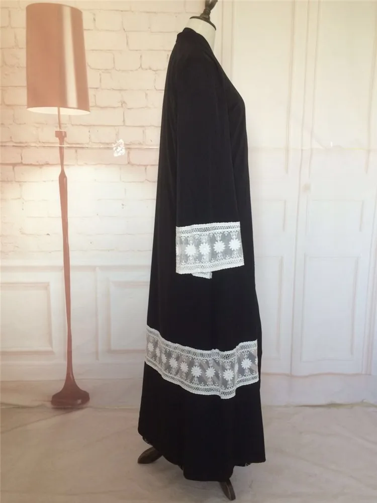 2018 Новый взрослый Повседневное кружева мусульманская одежда Турецкий Dubai Fashion Абаи мусульманское платье Кружева Халаты арабских