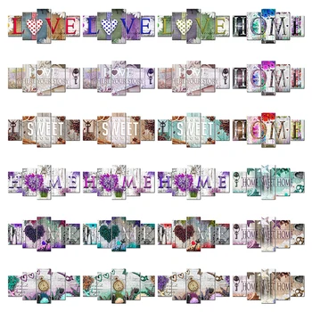 

5pcs Painting 5D DIY Diamond painting Cross stitch Cartoon square Diamond embroidery Family Full Diamond mosaic Home Decor