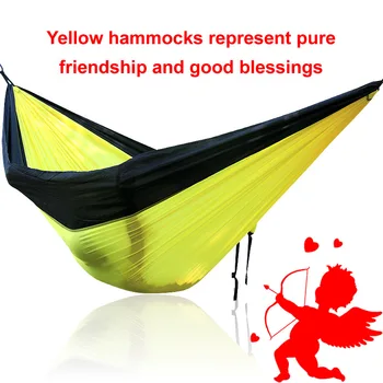 

National Day (Greece) GIFTS Yellow Black Outdoor Hammock