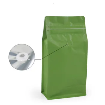 

100pcs One pound coffee bean valve bag food powder candy gift self sealing ziplock stand up packaging bags