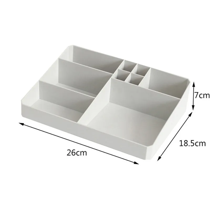 Пластиковый косметический ящик, органайзер для макияжа, многослойная коробка для хранения косметики, контейнер для ногтей, шкатулка, держатель, настольный чехол для хранения - Цвет: Grey 1 Layer