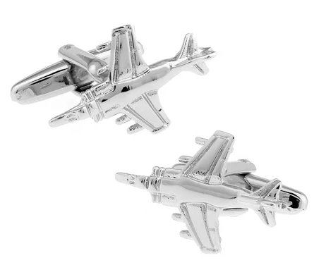 Промо-Акция! Плоские Запонки Модный самолет дизайн латунь материал подарок запонки для Airman - Окраска металла: 5
