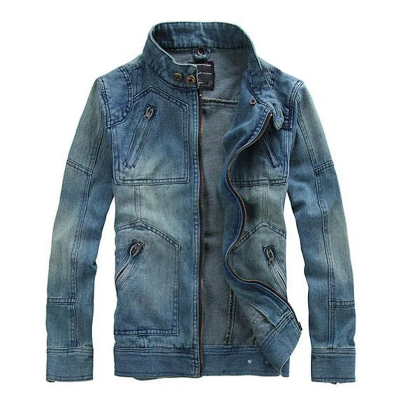 mens denim jacket with zipper front