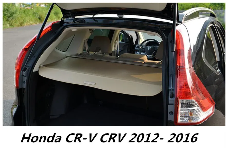 

JINGHANG Car Rear Trunk Security Shield Cargo Cover For Honda CR-V CRV 2012.2013.2014.2015 2016 High Qualit Black beige