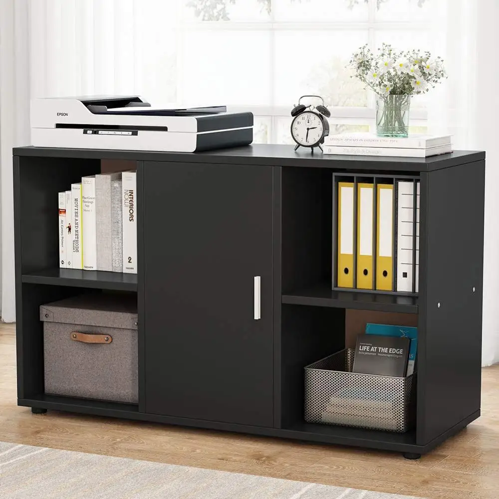 File Cabinet Printer Stand With Door Storage Cabinet And 4 Open