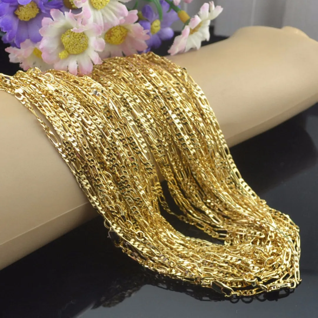 Womens Men 18K Yellow Gold Filled Chain Necklace Fashion Jewelry 16-30"