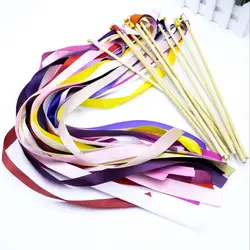 1 палочка + 3 разноцветные ленты палочка для свадебных церемоний цветная красочная скручивающая палочка для свадебной ленты с
