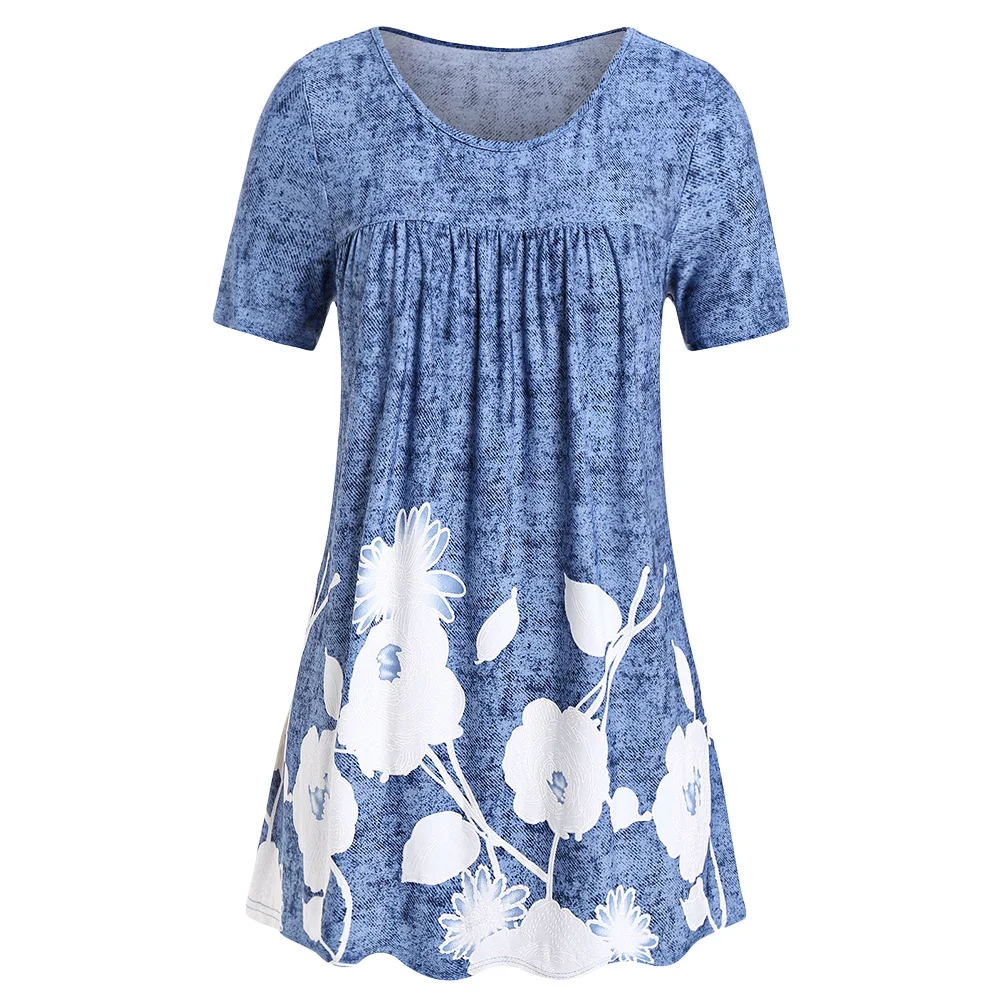Rosegal زائد حجم النساء تي شيرت مطبوعة الفضاء صبغ الصيف قمم قصيرة الأكمام س الرقبة عارضة الأزهار طباعة المرأة تيز الملابس 2019 Rosegal زائد حجم النساء تي شيرت مطبوعة الفضاء صبغ الصيف قمم قصيرة الأكمام س الرقبة عارضة الأزهار طباعة المرأة تيز الملابس 2019
