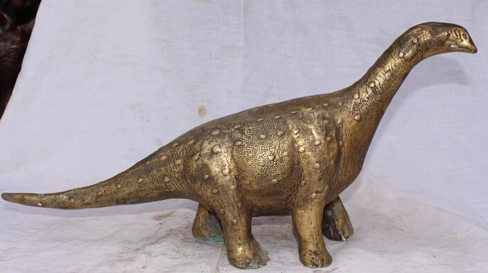 

xiuli 003303 20" Chinese Bronze Carved Dinosaur Syngnathus Dragon Beast Dinosaurian Sculpture