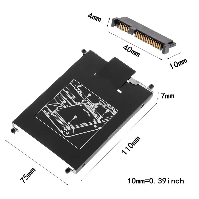 HDD Caddy адаптер Жесткий диск интерфейс кронштейн кабель SSD разъем аксессуар для