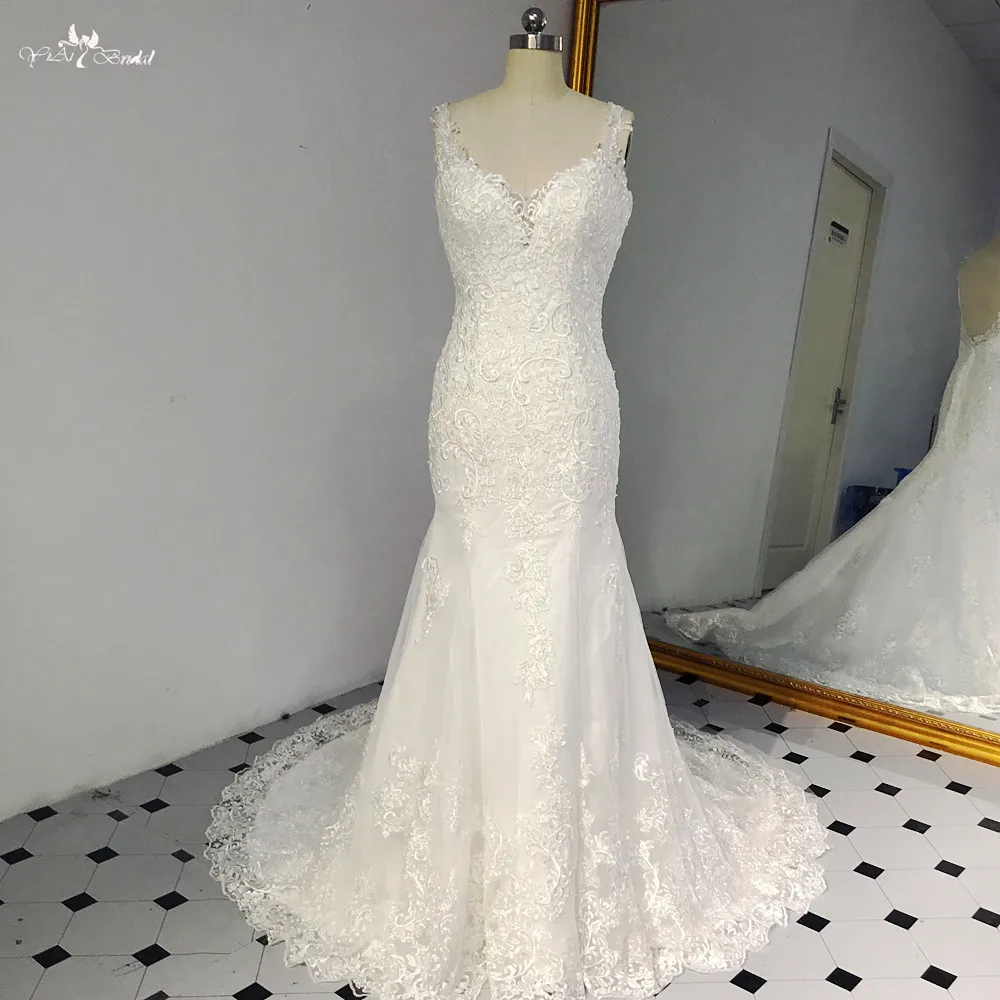 RSW1455 Open Back Backless Wedding Dress Mermaid Wedding Gowns 2018 (1)